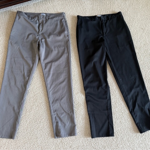 Men's Dennis Uniform Black and Gray Pants 36x34 Set of 2 - Picture 1 of 7
